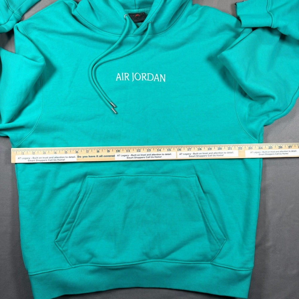 Jordan Air Jordan Mens XL Teal Pullover Hoodie Embroidered Logo Casual Athletic - Picture 7 of 15